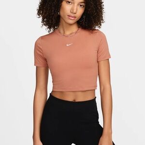 nike nude crop top